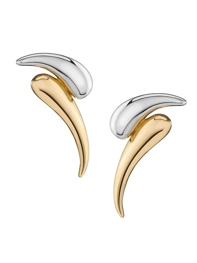 Demarson Aries 12K-Gold-Plated 
Rhodium-Plated Stud Earrings