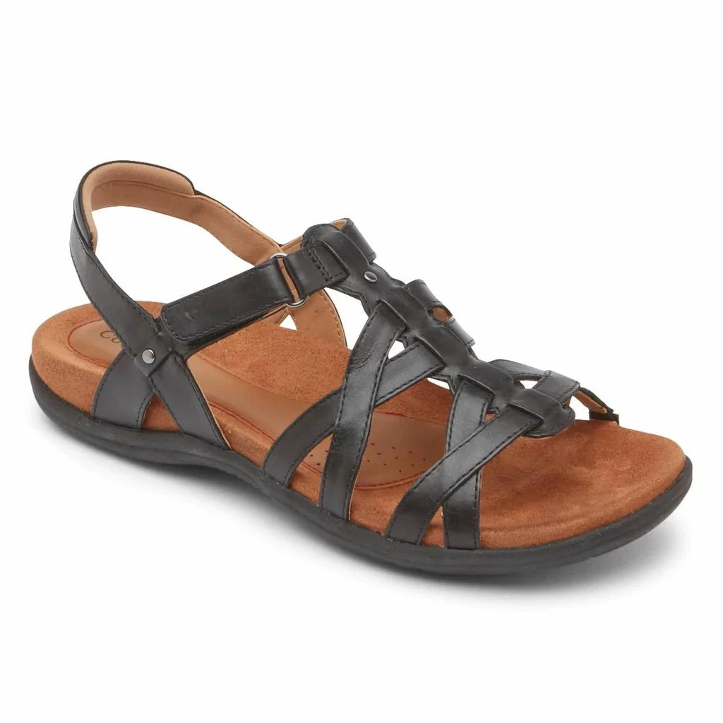 Rockport Women's Cobb Hill Rubey Woven Sandals In Black 3