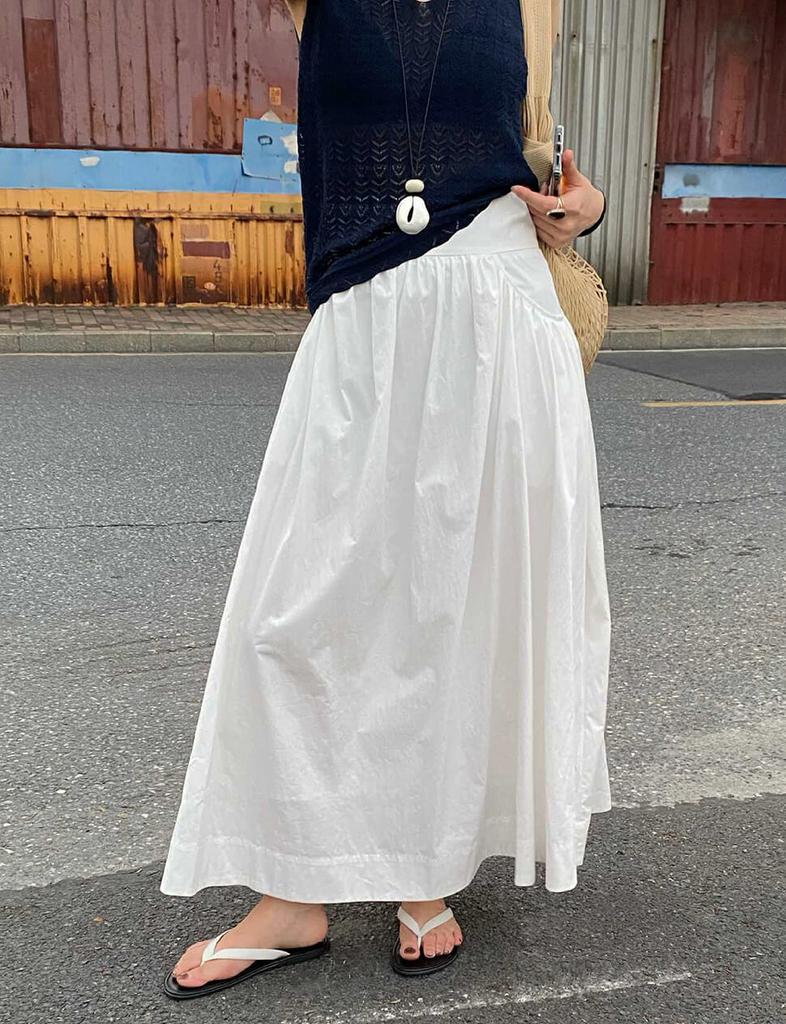 Pixie Market White Poplin Skirt