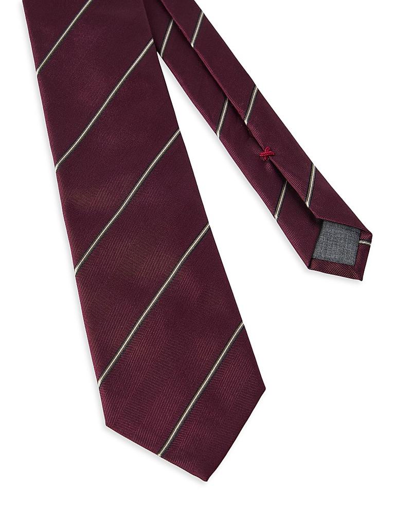 Brunello Cucinelli Regimental Stripe Silk Tie