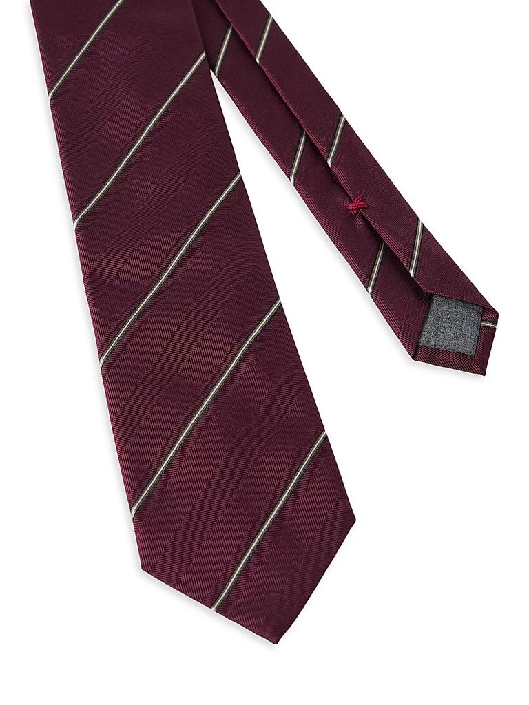 Brunello Cucinelli Regimental Stripe Silk Tie 2