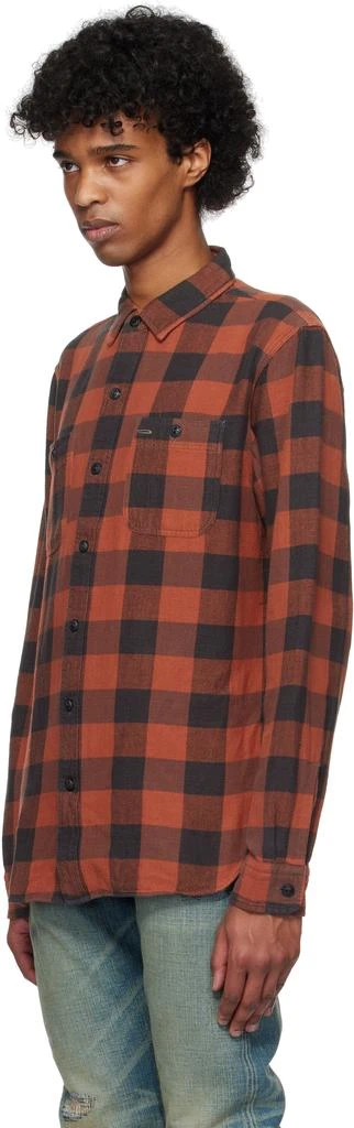 RRL Red & Black Plaid Twill Work Shirt 4