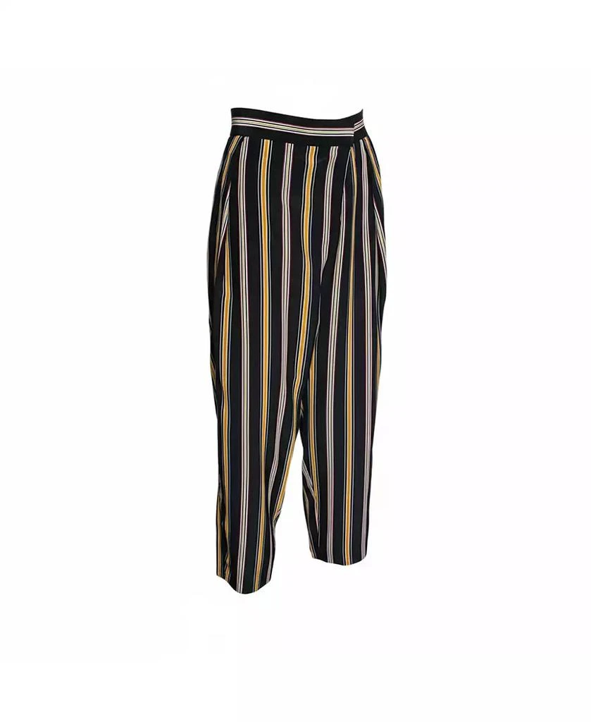 Pre-Owned Chloe Women
s Multicolor Silk Rough Striped Cropped Trousers 5
