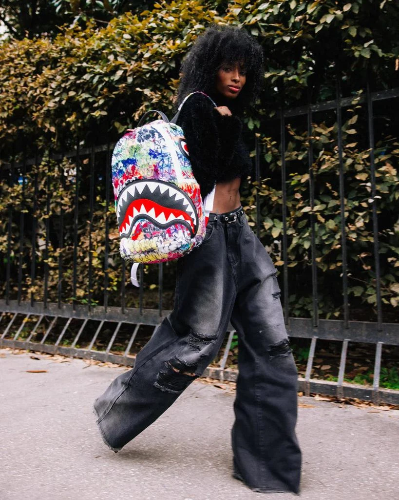 SprayGround Sprayground Kids Graffiti Fur DLXSF Backpack in Multicolour (45.72 cm) 2