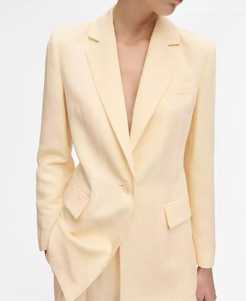 Mango Women's Linen-Blend Suit Jacket
