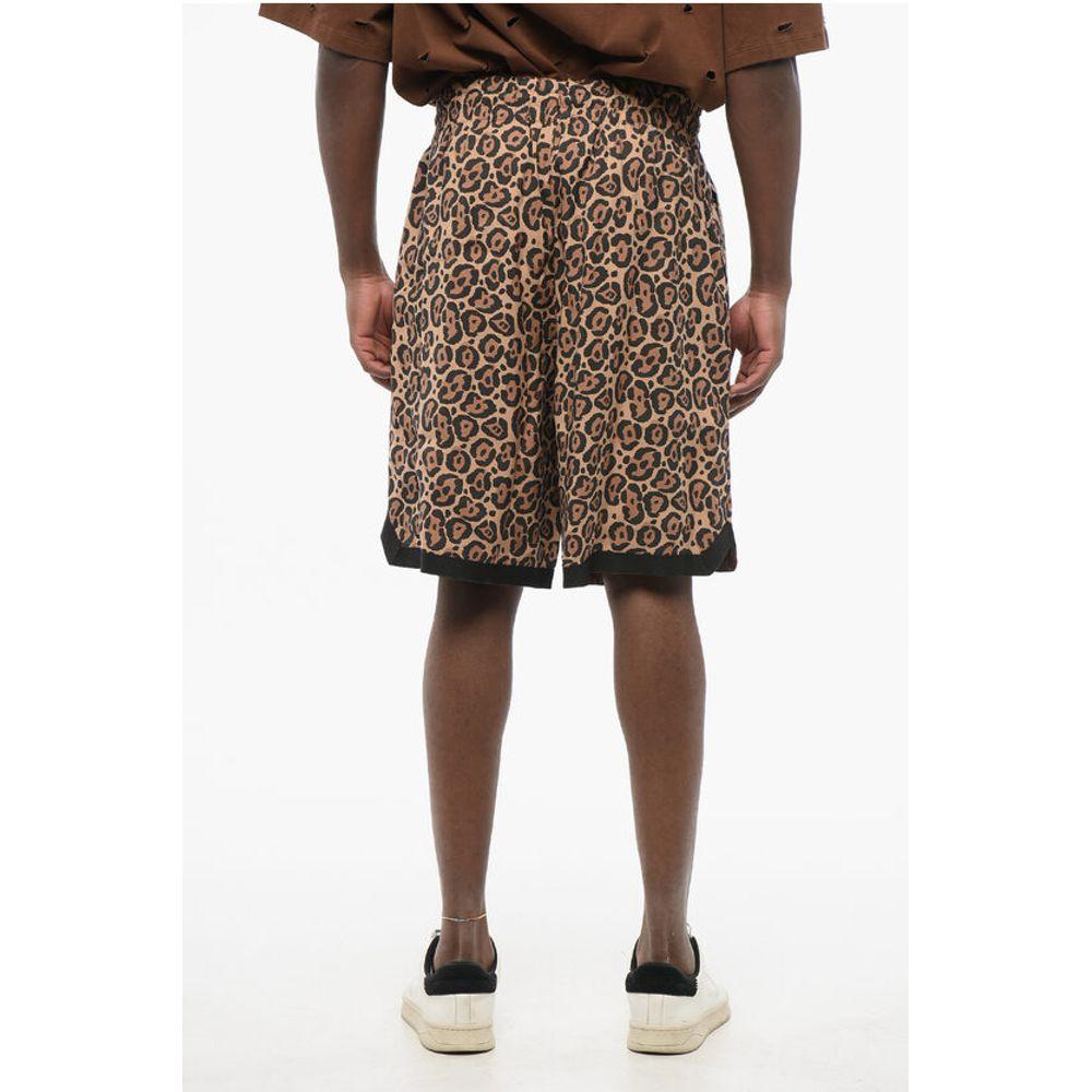 Armani EMPORIO Animal Patterned Fabric Reversible Men's Shorts