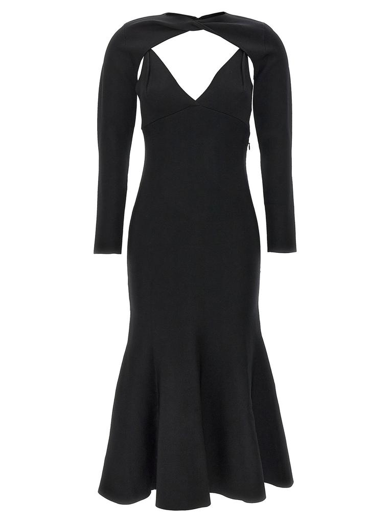 ROLAND MOURET Roland Mouret Stretch Knit Midi Gown
