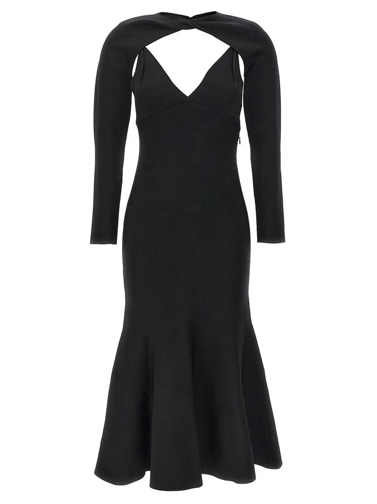 ROLAND MOURET Roland Mouret Stretch Knit Midi Gown 2