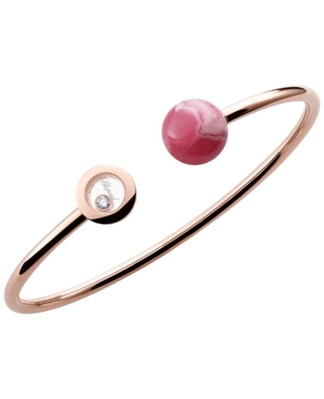 Chopard Chopard Happy Diamonds Planet 18K Rose Gold, Diamond and Rhodochrosite Women's Bracelet 85A619-5700 1