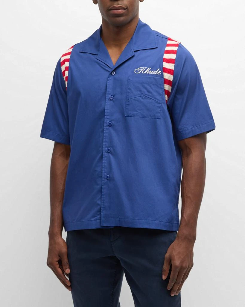 Rhude Men's American Spirit Poplin Button-Down Shirt 1