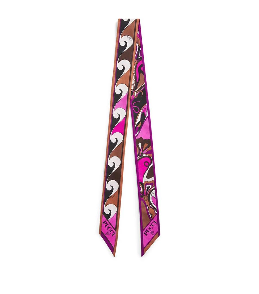PUCCI Silk Orchidee Print Scarf 1