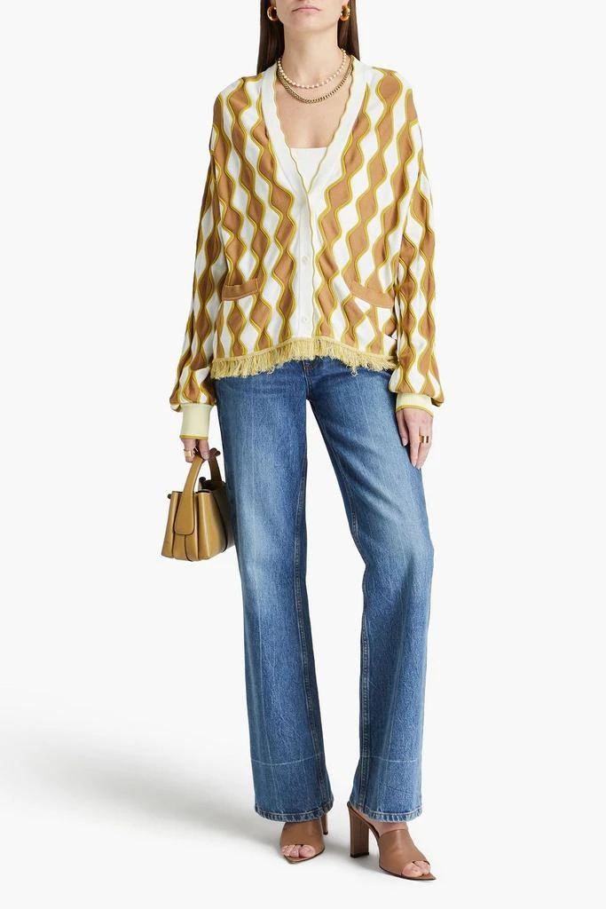 Diane von Furstenberg Lyn intarsia-knit cardigan 2