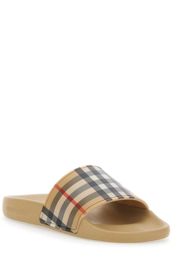 Burberry Burberry Kids Checked Slip-On Slides 2