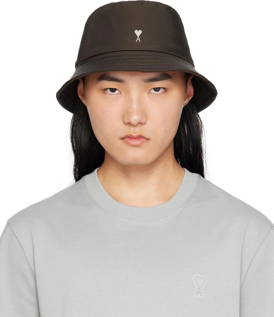 AMI Brown Ami de Coeur Stud Bucket Hat 1