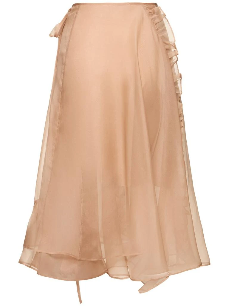 CECILIE BAHNSEN Adelina Silk Organza Midi Skirt 3