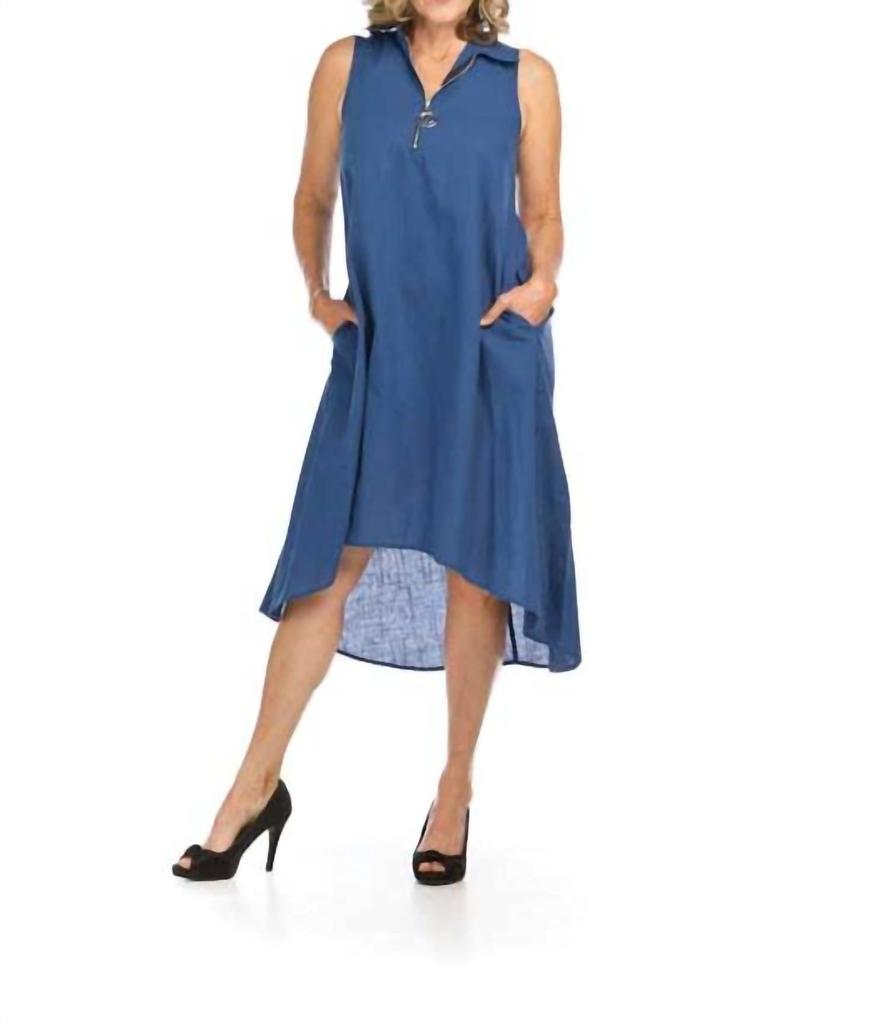 Papillon Papillon - Zipper Detail Cotton A-line Dress