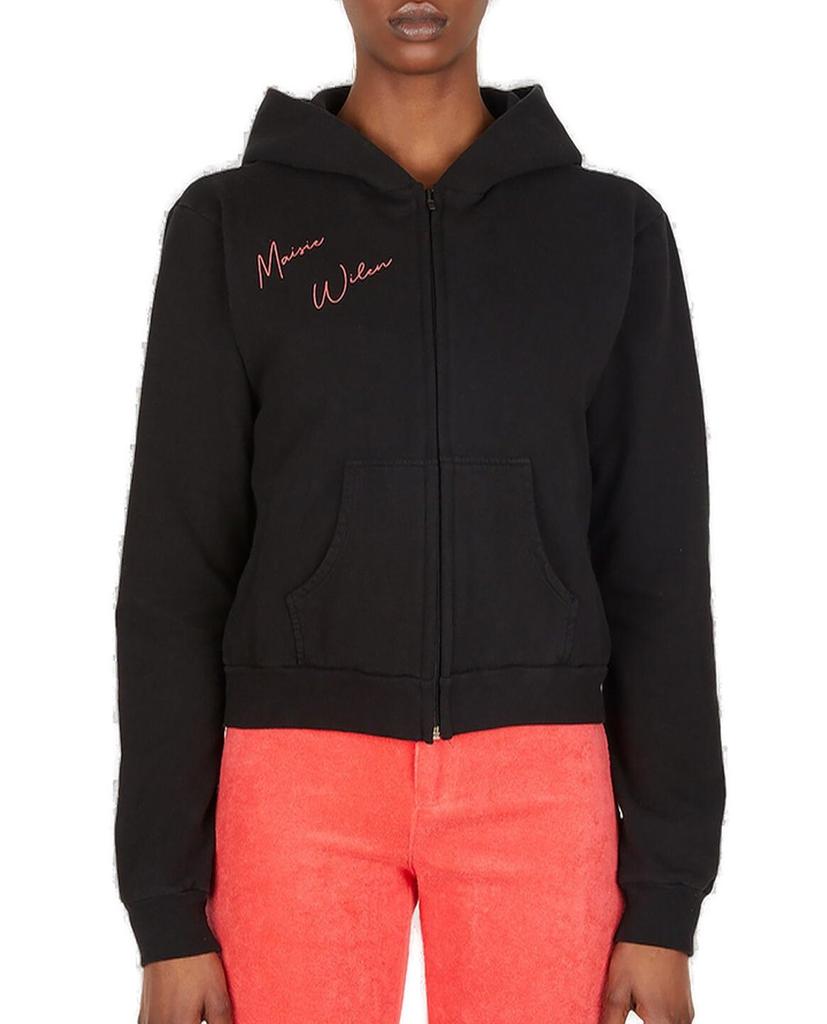 Maisie Wilen Maisie Wilen Pop Logo Printed Zipped Hoodie