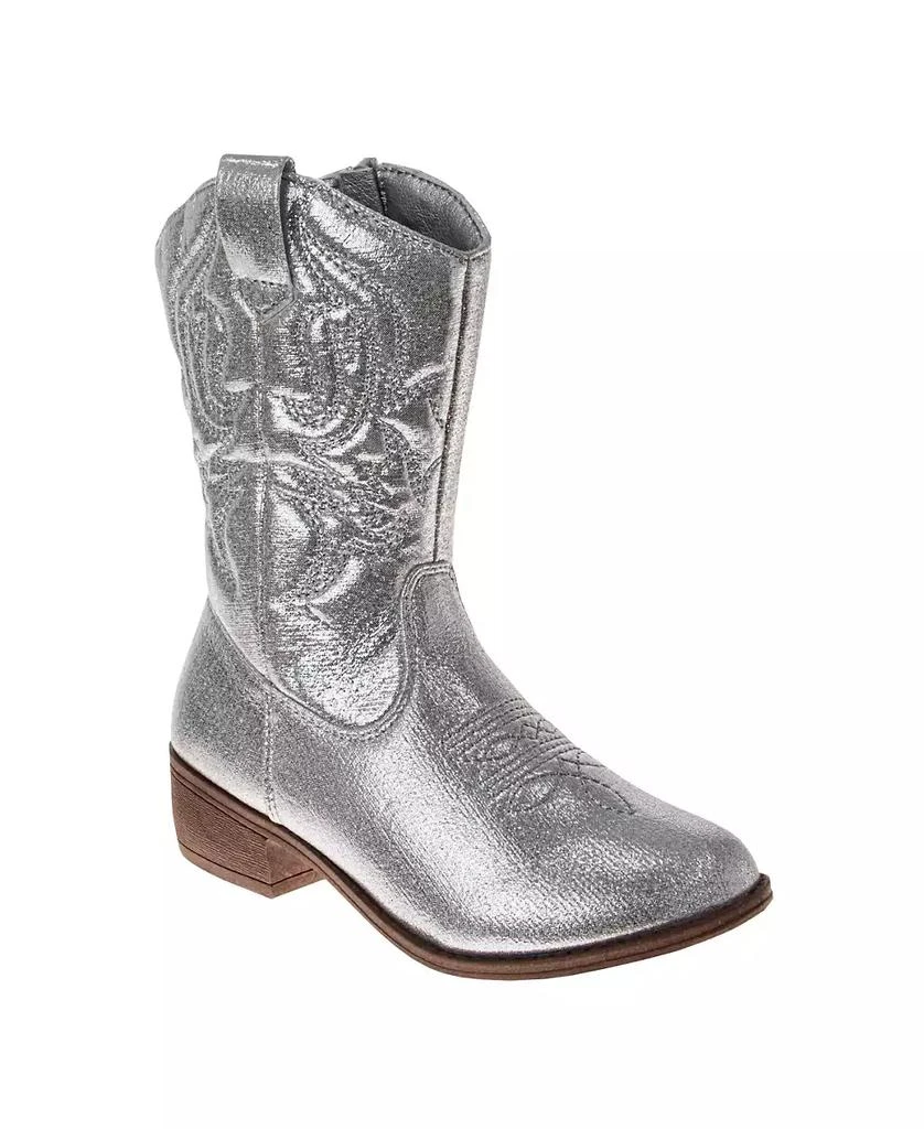 Kensie Little Kids and Big Kids Metallic Cowgirl Boots 1