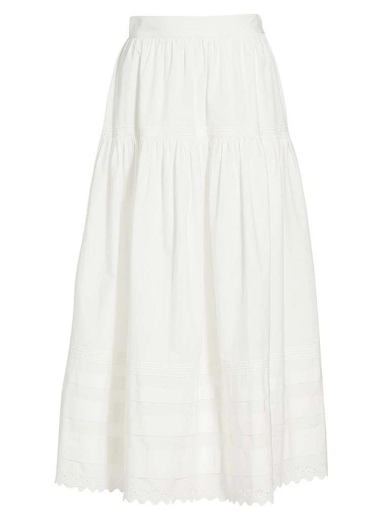 DÔEN Sebastiane Tiered Cotton Maxi Skirt 1