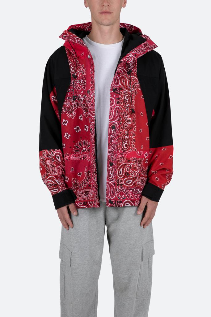 Shop Hooded Bandana Jacket - Red on Sale at BeyondStyle – Get 74