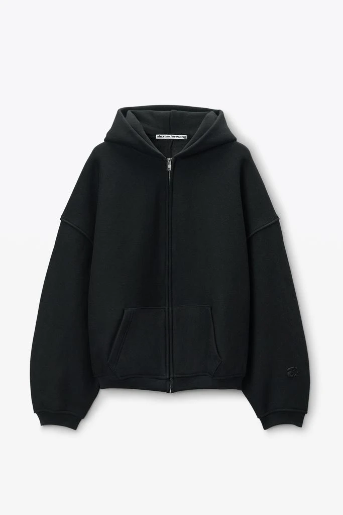 Alexander Wang STAR ZIP UP HOODIE IN DENSE FLEECE 2