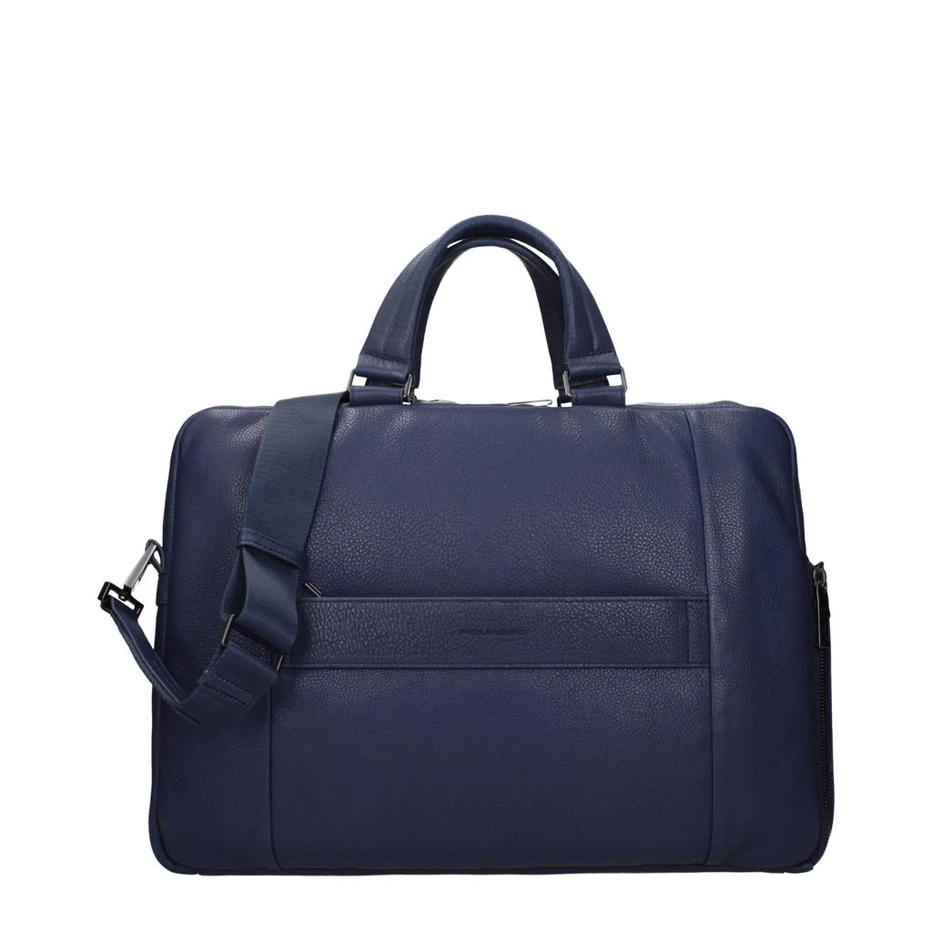 PIQUADRO Piquadro Blue Leather Business And Laptop Bags 3