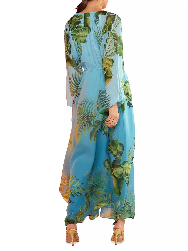 Cynthia Rowley Tropical-Print Chiffon Gown 3