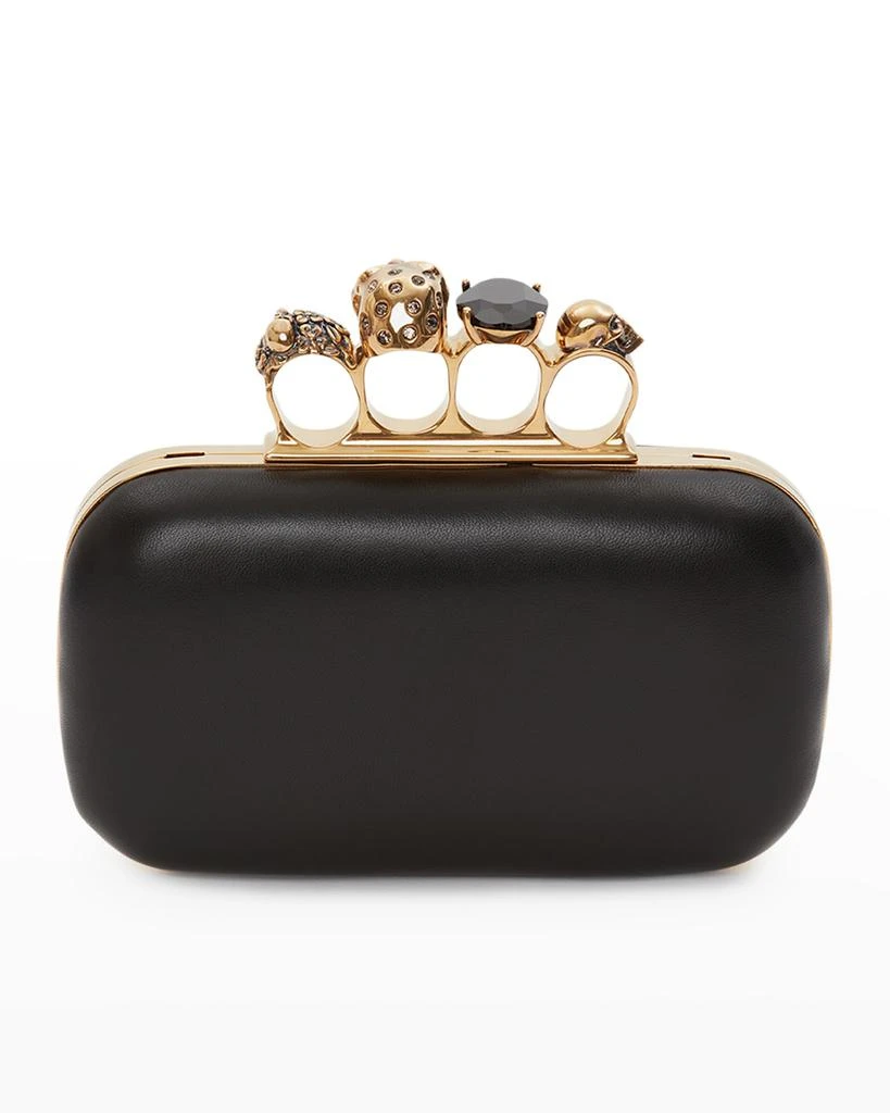 Alexander McQueen Skull Four Ring Clutch Bag 4