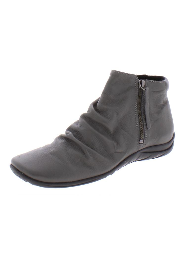 Walking Cradles Abigail Womens Leather Ruched Ankle Boots