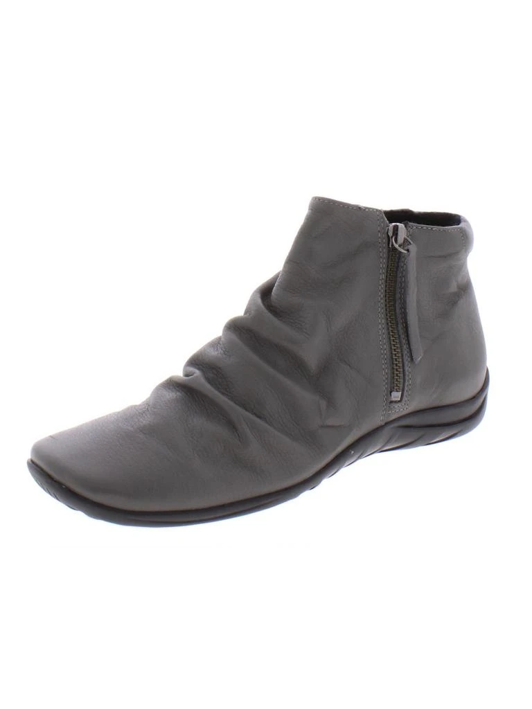 Walking Cradles Abigail Womens Leather Ruched Ankle Boots 1