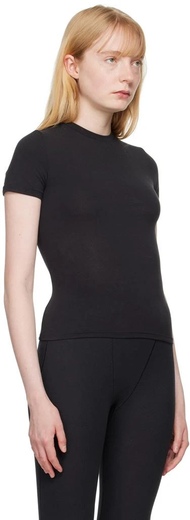 SKIMS Black Cotton Jersey T-Shirt 4