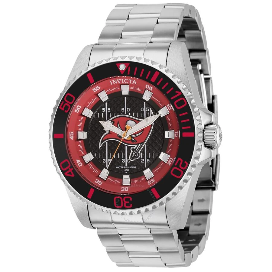 Invicta NFL Black and Red and Grey and White Dial Men's Watch 36949 1