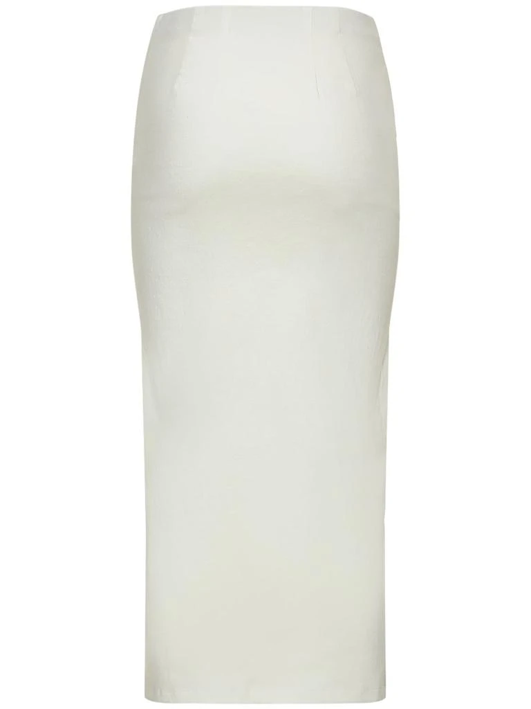 Anemos Front Slit Stretch Linen Midi Skirt 4