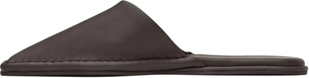 St. Agni Brown Soft Square Toe Slippers 3