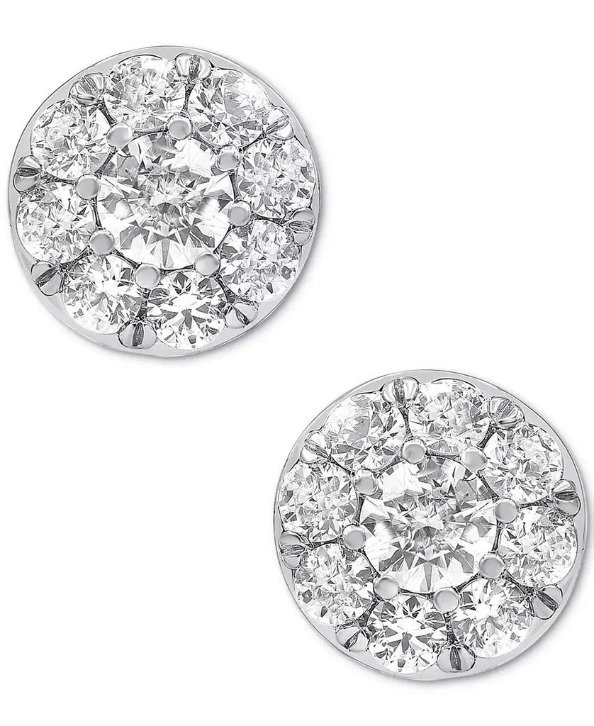 Macy
s Diamond Halo Stud Earrings (2 ct. t.w.) in 14k White Gold 4