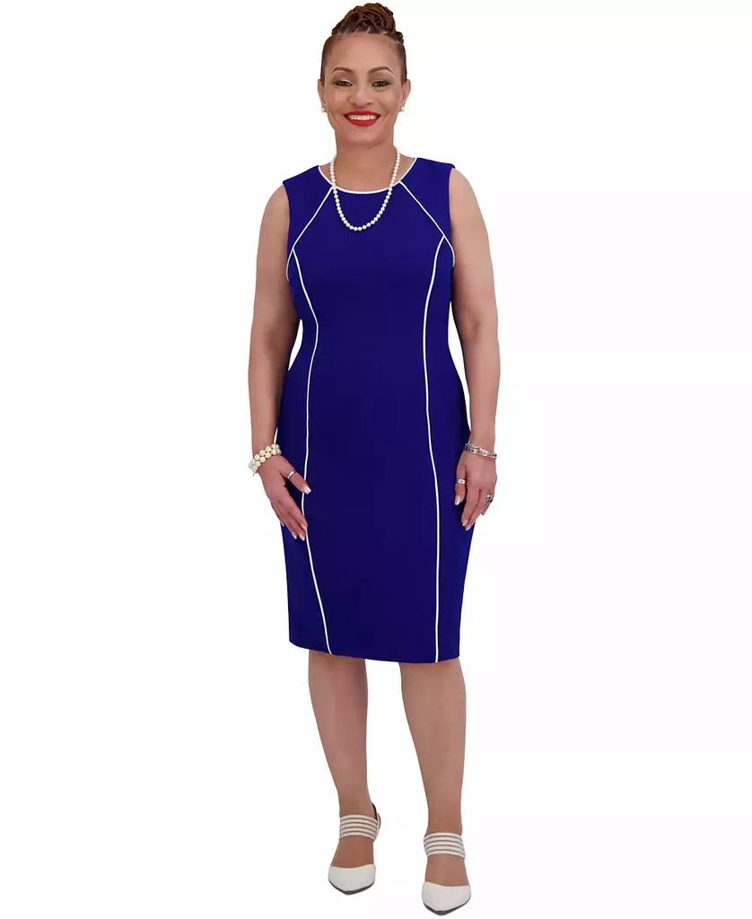 Kasper Women's Piped Sheath Dress, Regular & Plus Size 2