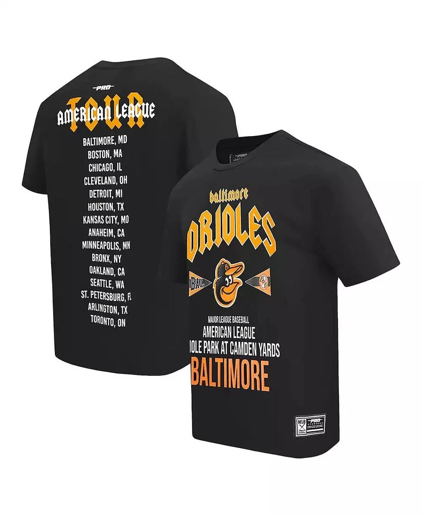 Pro Standard Men's Black Baltimore Orioles Oversized City Tour T-Shirt 1