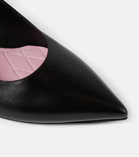 Balmain Medusa 
95 leather slingback pumps 5