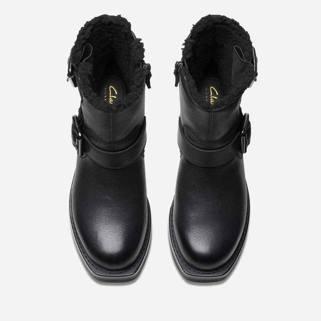Clarks Clarks Women's Rebelle Buckle Leather Biker Boots 3