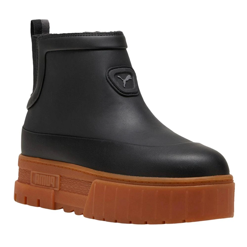 Puma Mayze Wellis Logo Round Toe Platform Booties 2