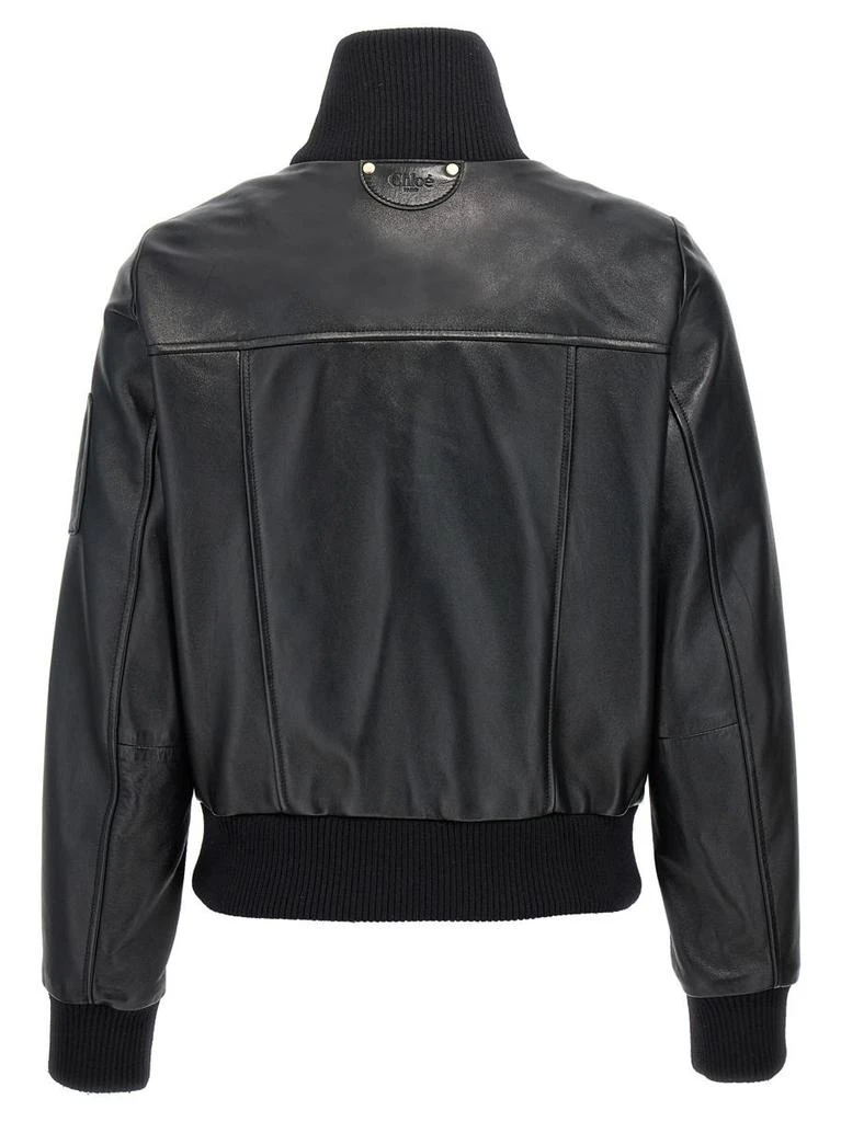 Chloé Chloé Leather Bomber Jacket 2