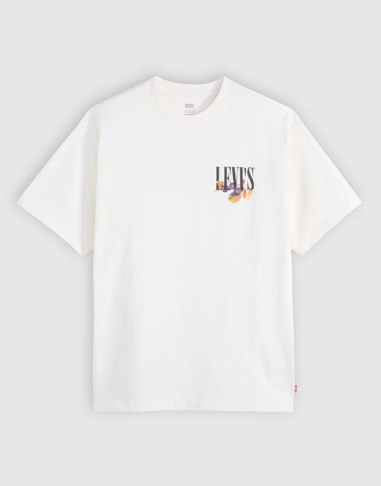 Levi
s Levi
s fruit cocktail logo back print vintage oversized t-shirt in off white