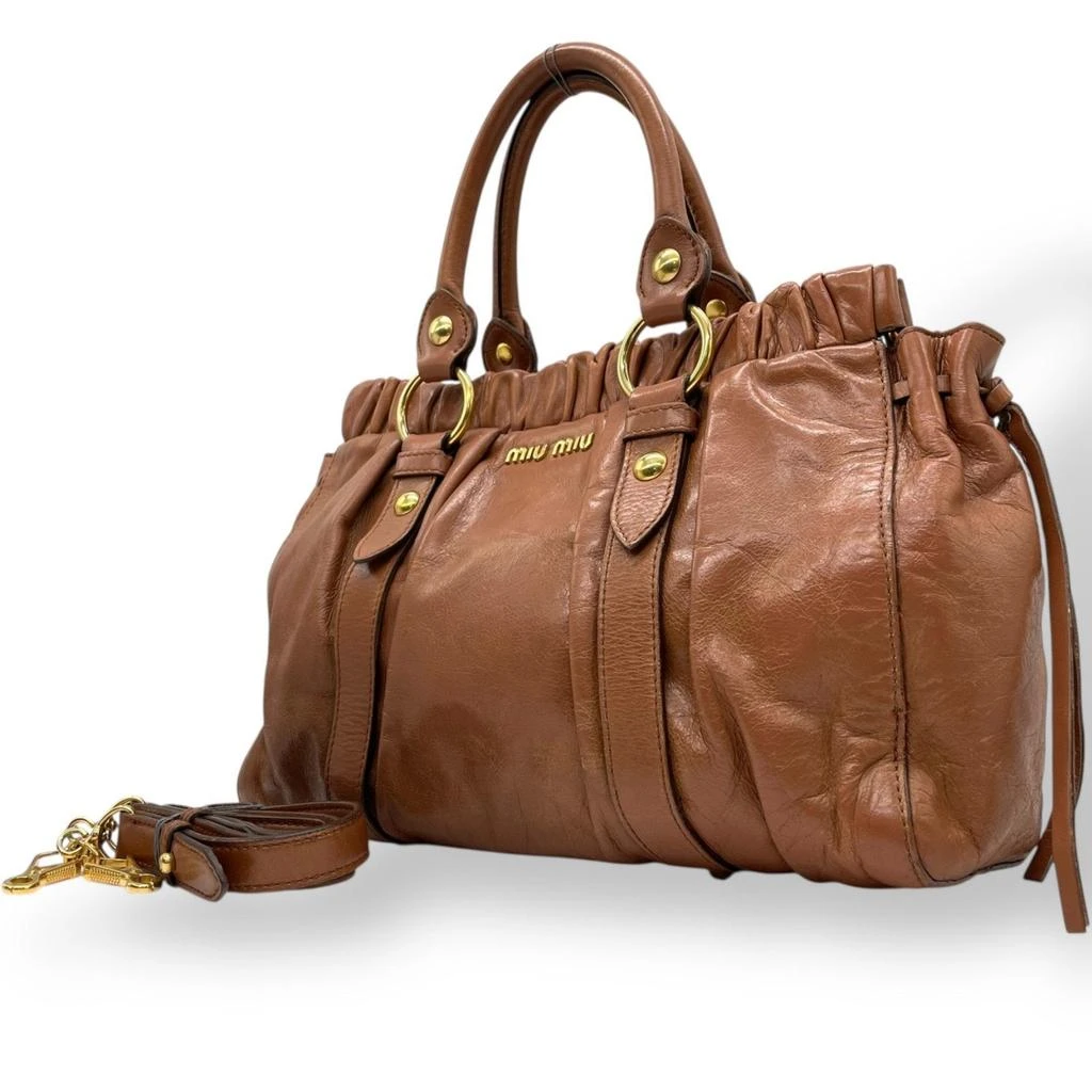 Miu Miu Leather Handbag Shoulder Bag (Pre-Owned) 1