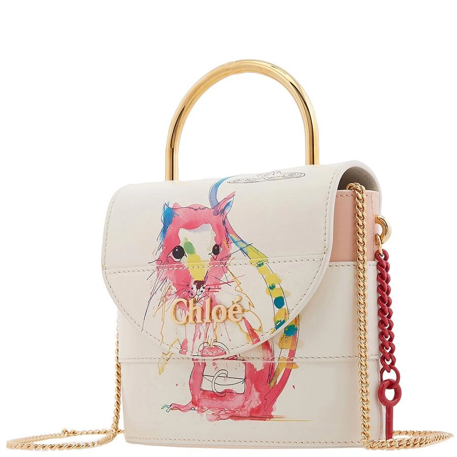 Chloé Small Aby Lock Printed Leather Shoulder Bag 3