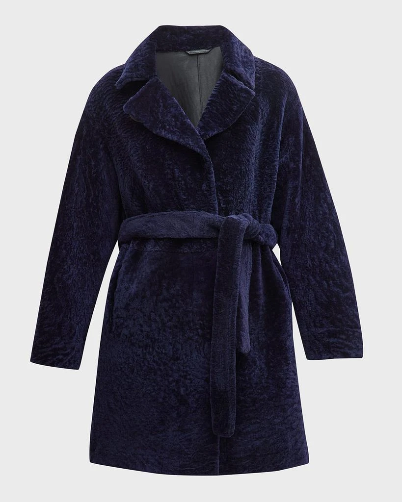 Gorski Reversible Lamb Shearling Belted Stroller Coat Coats