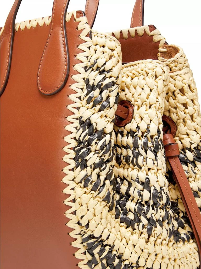 Ulla Johnson Gio Raffia &amp; Leather Top Handle Bag 7
