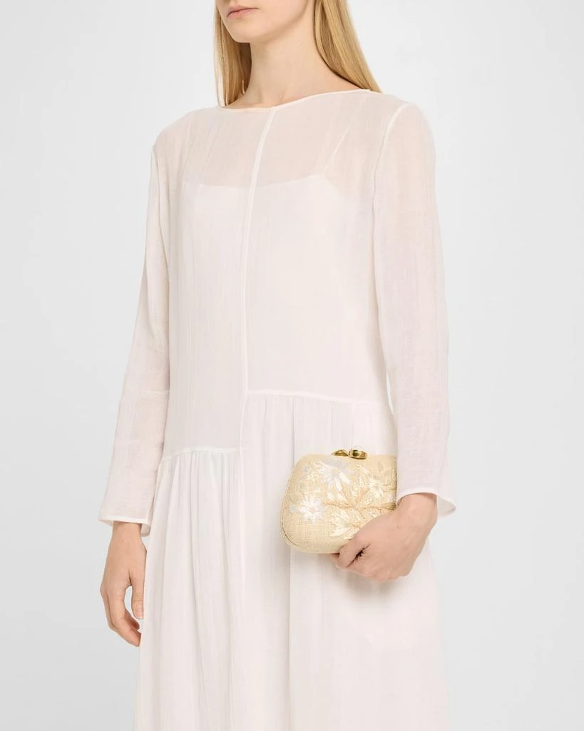 Rafe Tamu Flower Raffia Clutch Bag 2