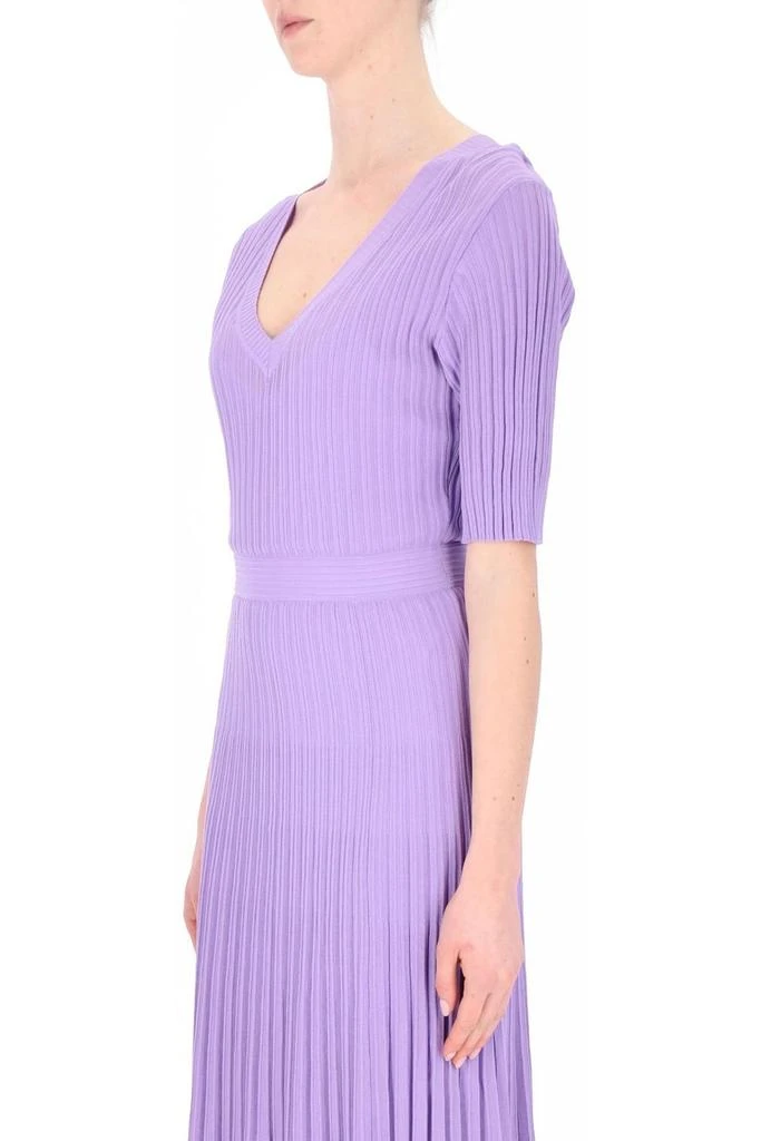 P.A.R.O.S.H. P.A.R.O.S.H. V-Neck Pleated Midi Dress 4