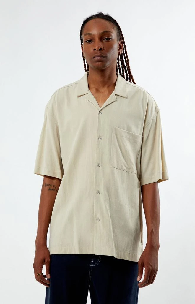 PacSun Suede Tencel Camp Shirt 1
