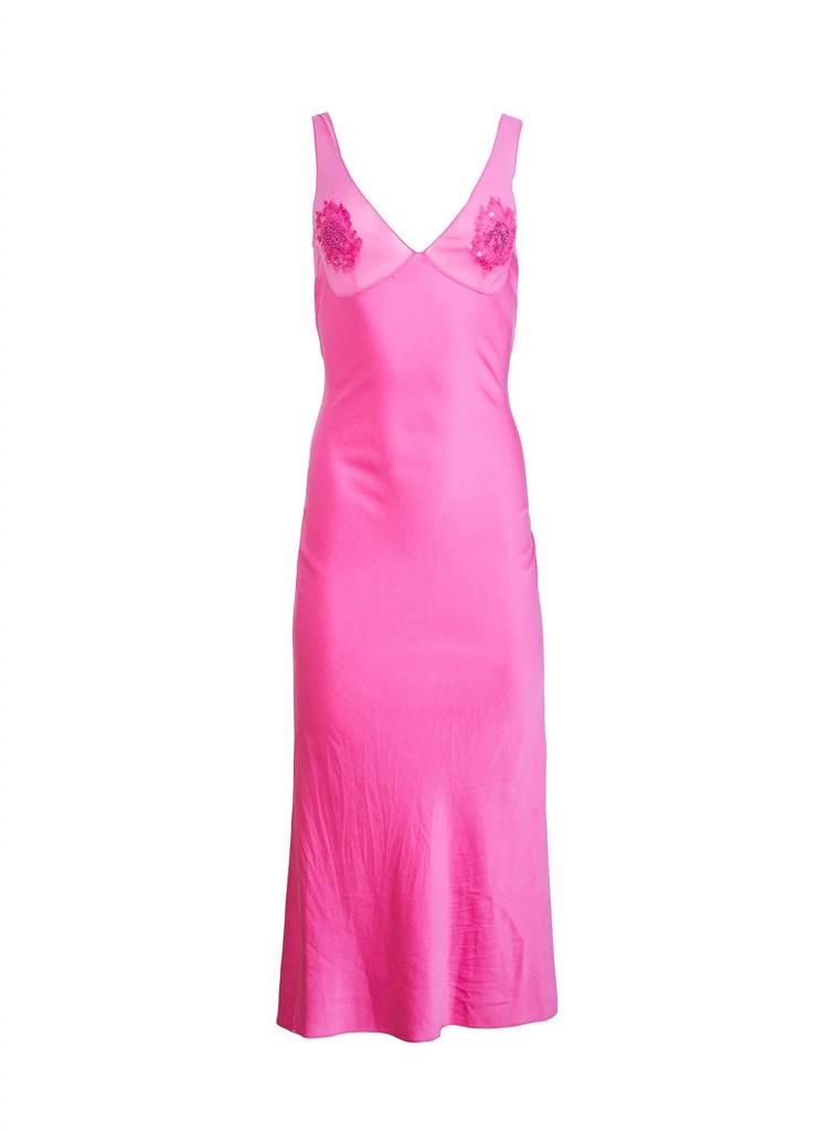 Fleur Du Mal Embellished Dress With Cutout In Pink